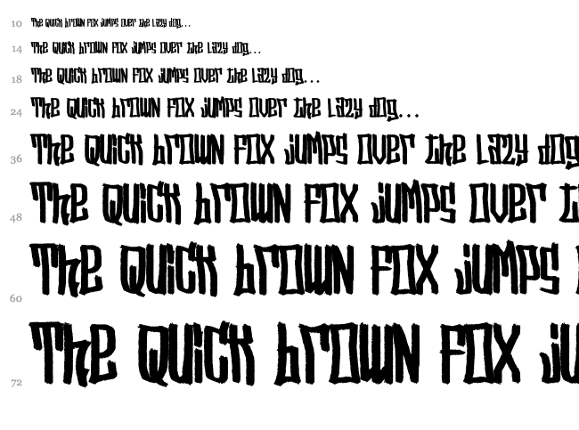 Street Vendetta font waterfall